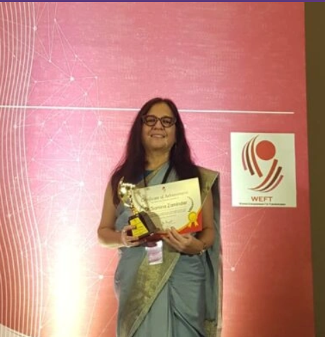 Awarded ‘Women leader of the year’ by WEFT foundation (Women Entrepreneur for Transformation)